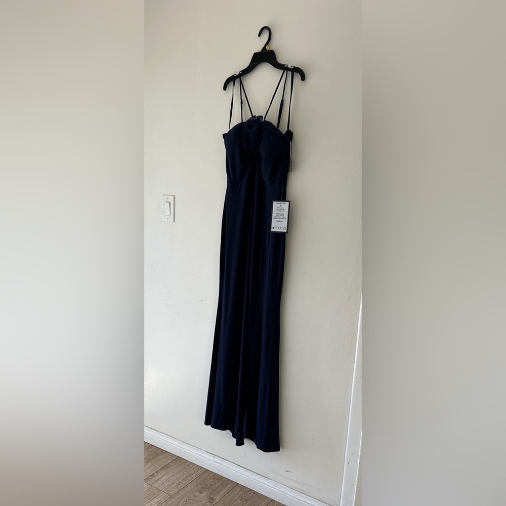 NWT Style & co Midnight Blue Dress with Ruffle Accent - Picture 3 of 8